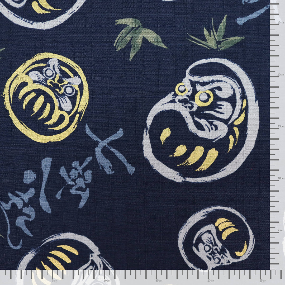Kalligraphie Daruma - Dunkelblau