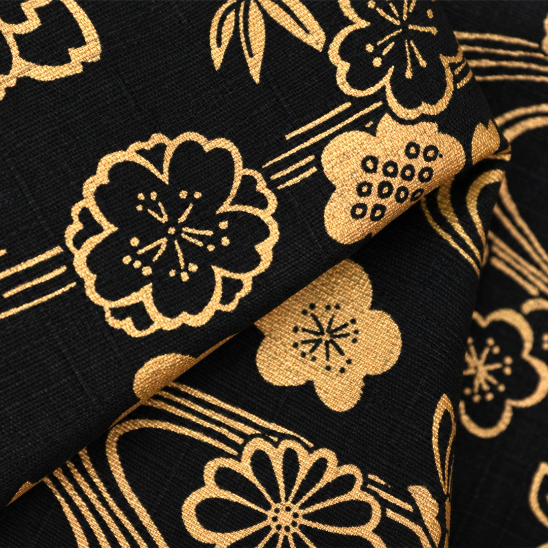 Goldene Blüten - Schwarz