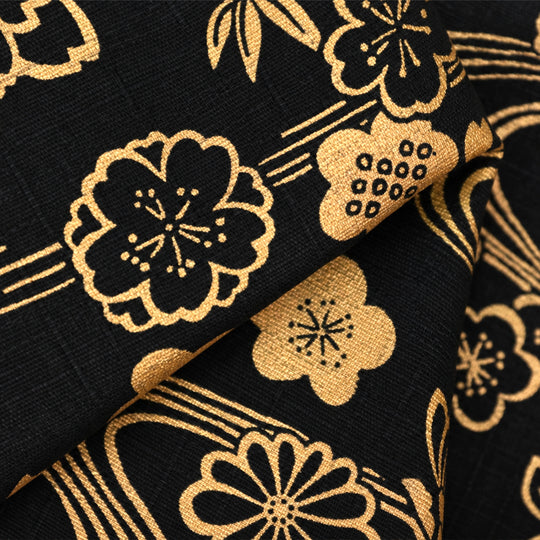 Goldene Blüten - Schwarz