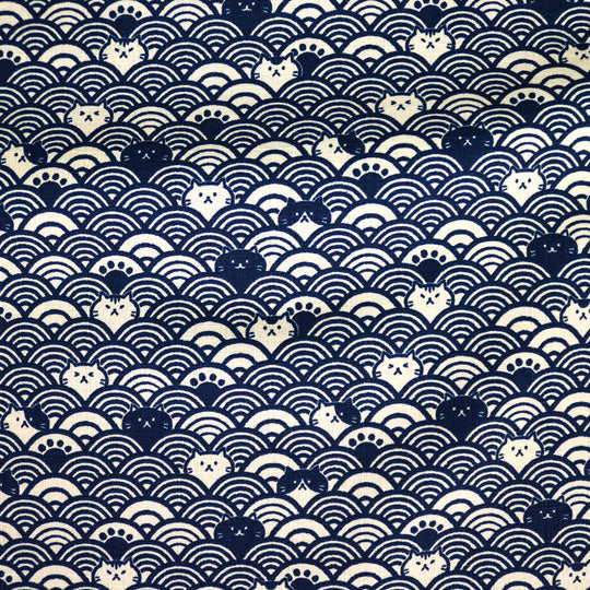 Seigaha to Neko - Dunkelblau