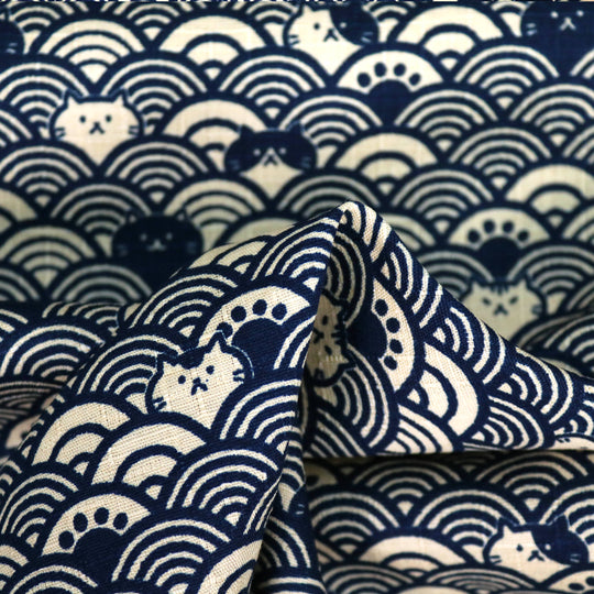 Seigaha to Neko - Dunkelblau