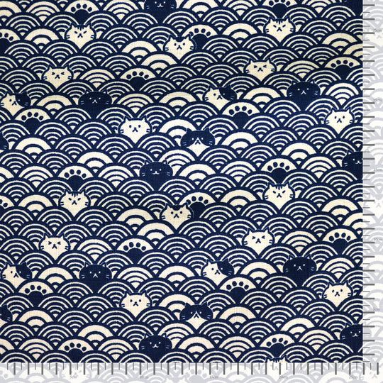 Seigaha to Neko - Dunkelblau