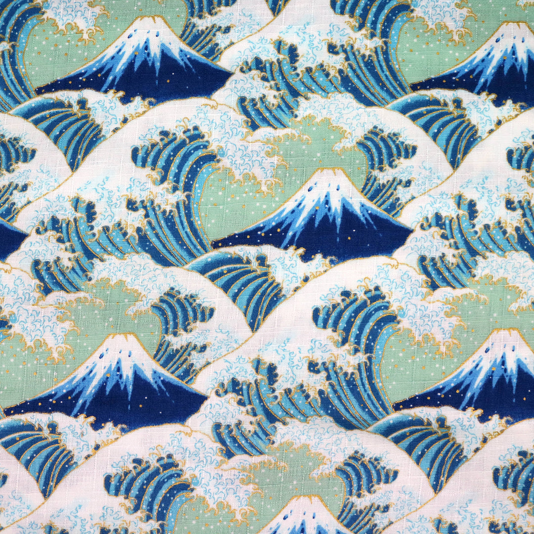 Mt.Fuji & Wellen - Blau