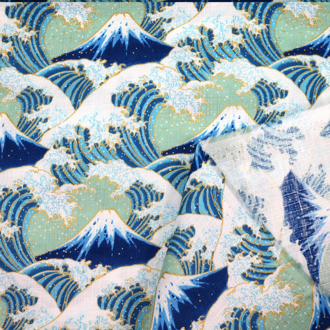 Mt.Fuji & Wellen - Blau