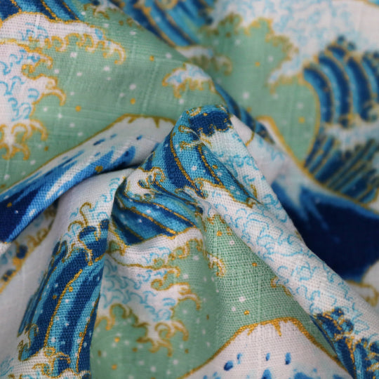 Mt.Fuji & Wellen - Blau