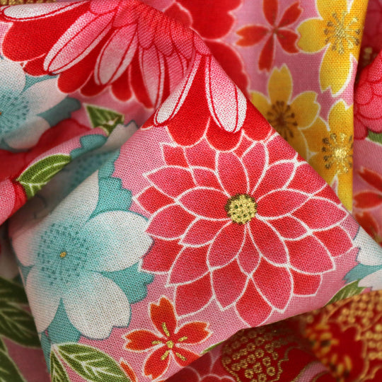 Pfingstrosen, Chrysanthemen & Kirschblüten - Rosa