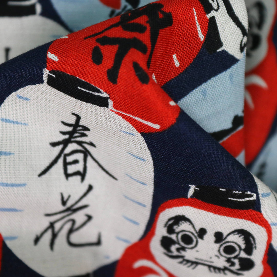 Laternen & Daruma - Dunkelblau