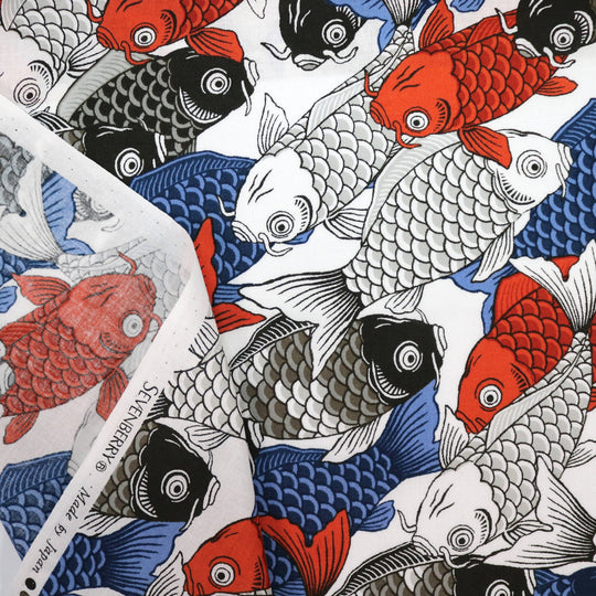 Tanz der Koi Karpfen - Weiß Blau