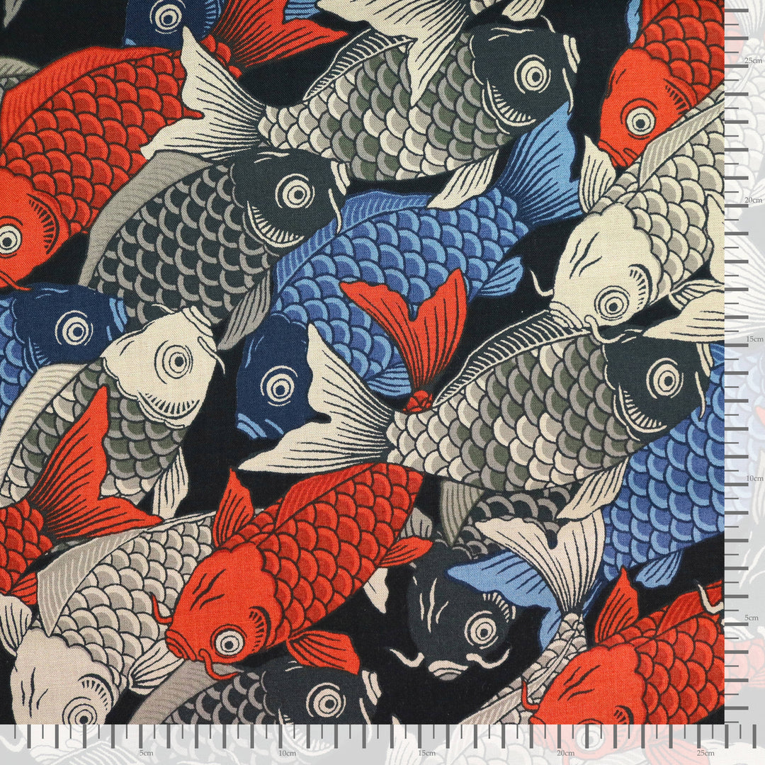 Tanz der Koi Karpfen - Schwarz