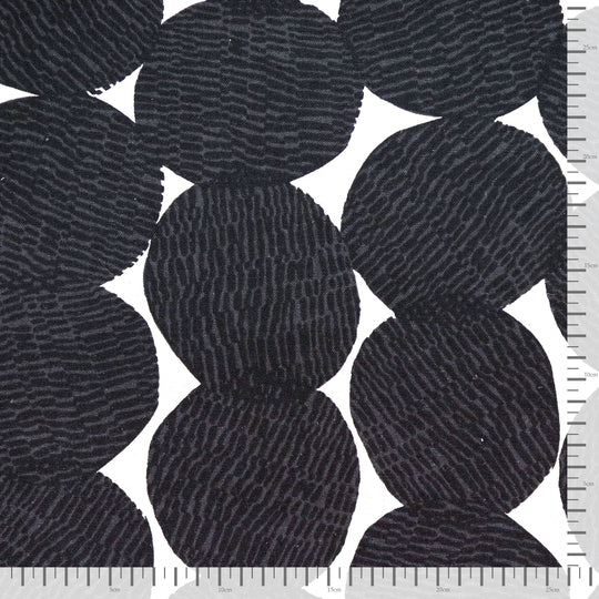 Fließende Kreise - Schwarz