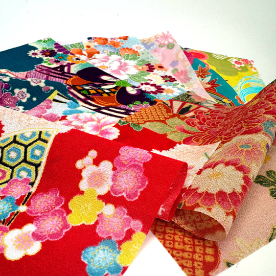 Chirimen Stoffpaket – Floral