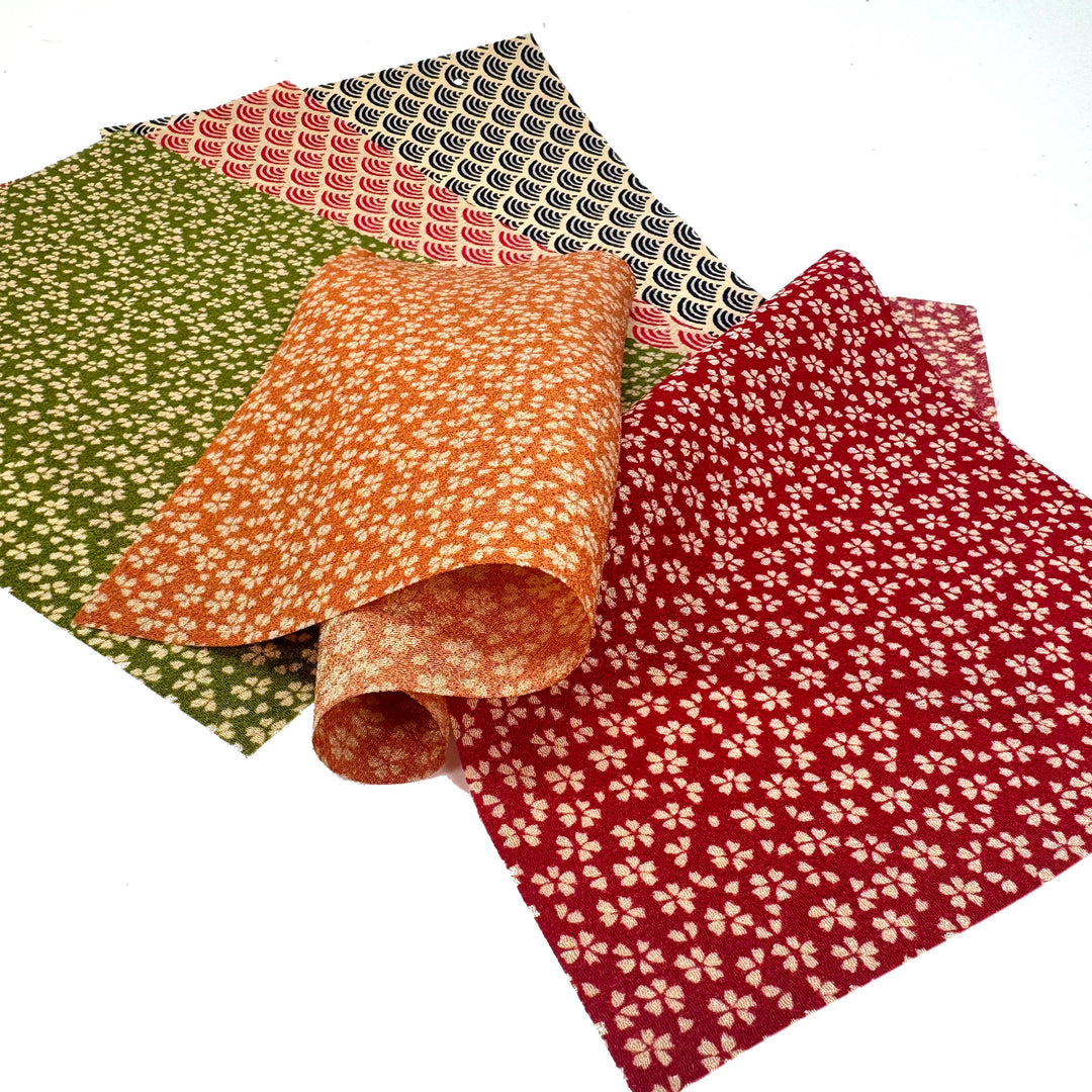 Chirimen Stoffpaket – Traditionell Nr. 01