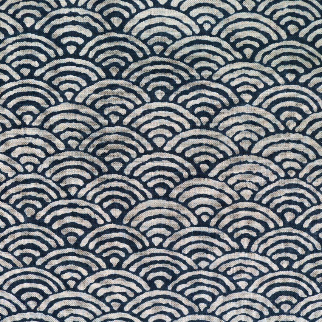 Seigaiha Midi No.5 - Dunkelblau