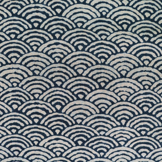 Seigaiha Midi No.5 - Dunkelblau
