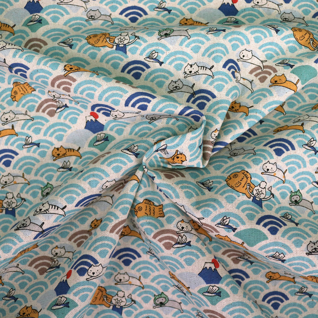 Seigaha to Neko - Hellblau