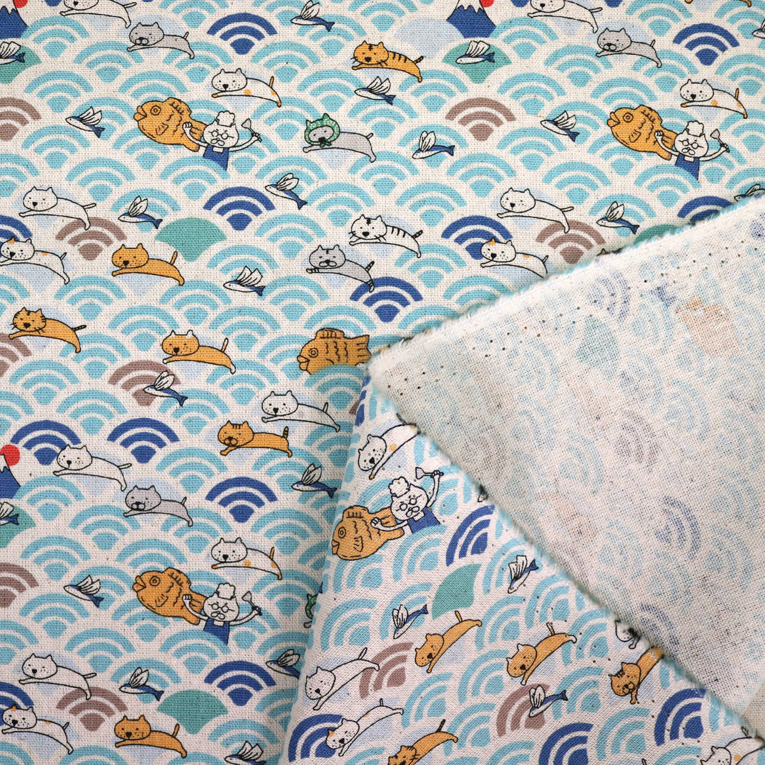 Seigaha to Neko - Hellblau