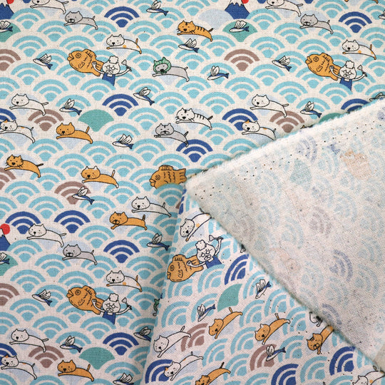 Seigaha to Neko - Hellblau