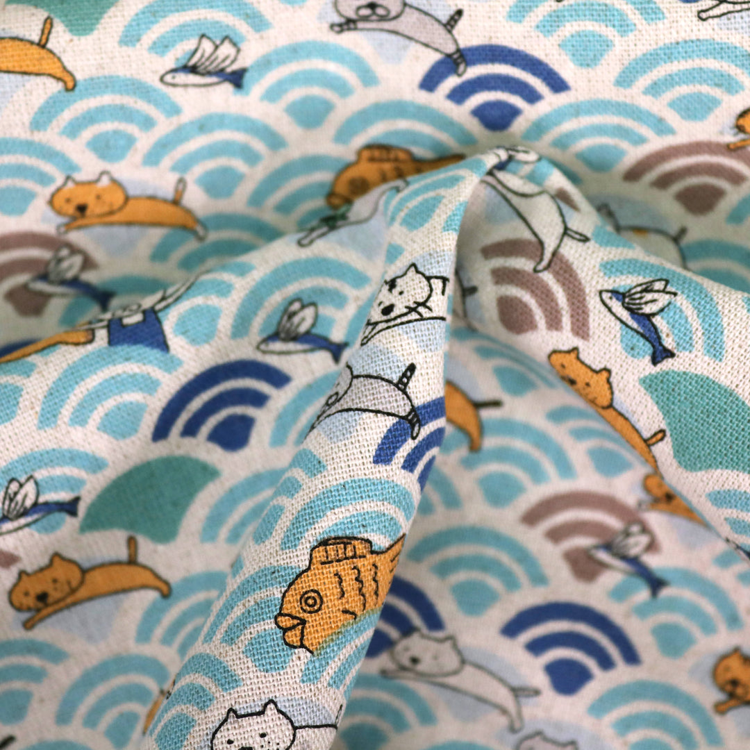 Seigaha to Neko - Hellblau