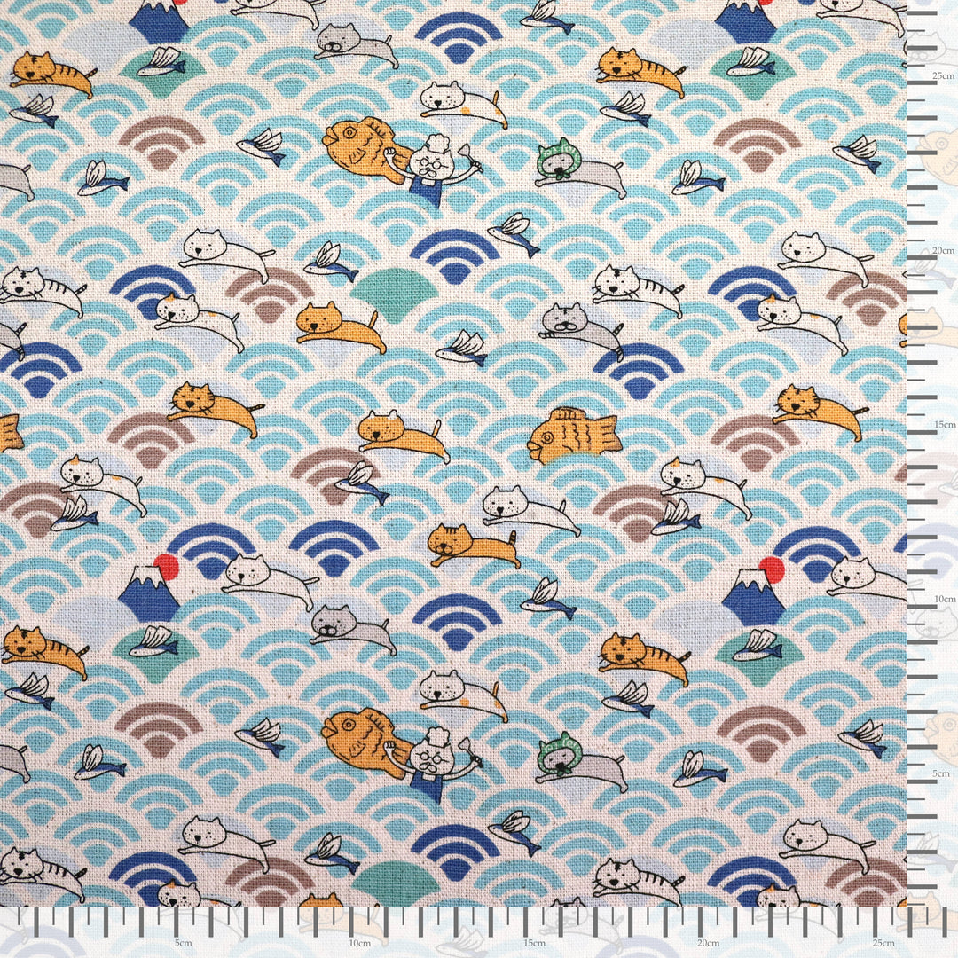 Seigaha to Neko - Hellblau