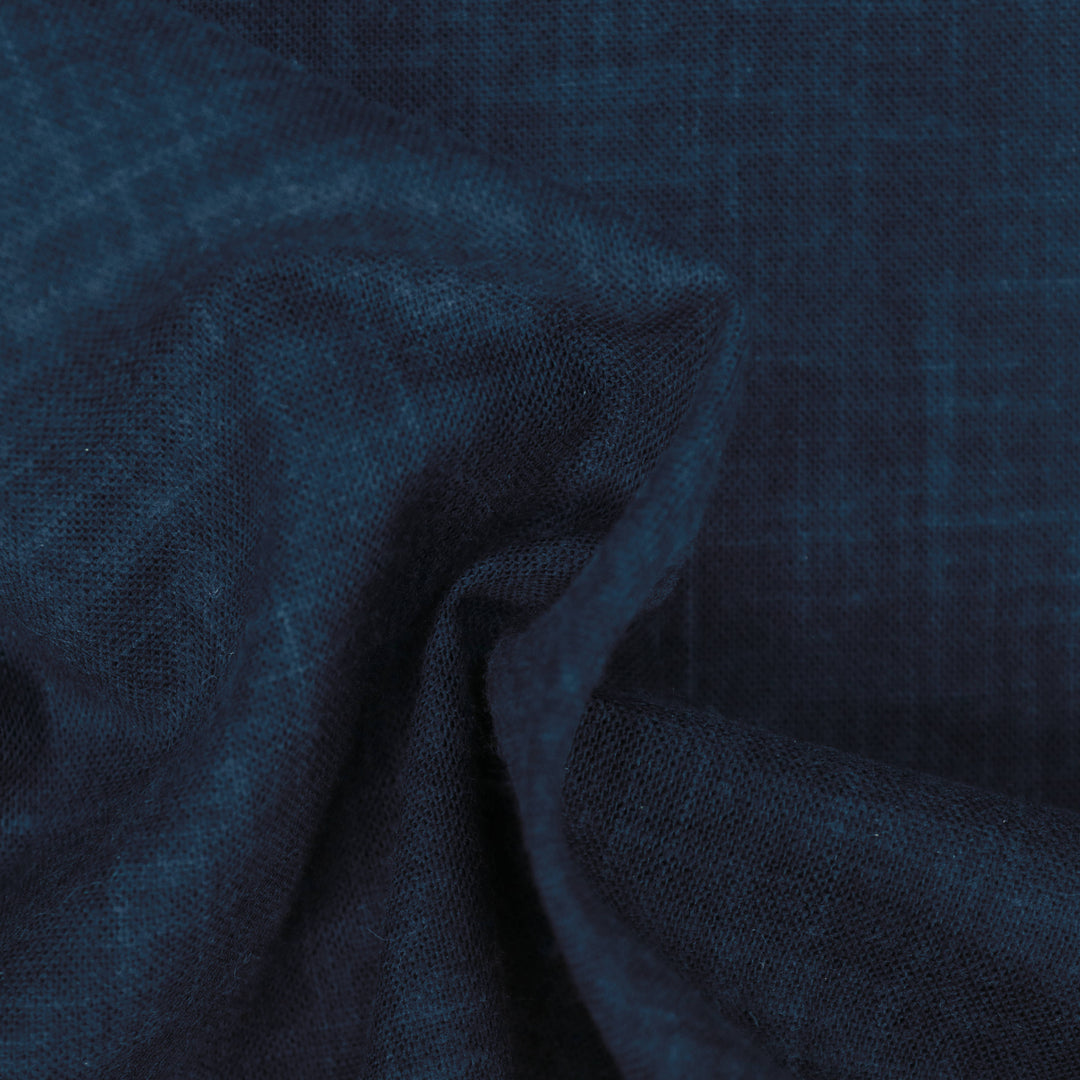 Sashiko Stoff Einfarbig - Dunkelblau