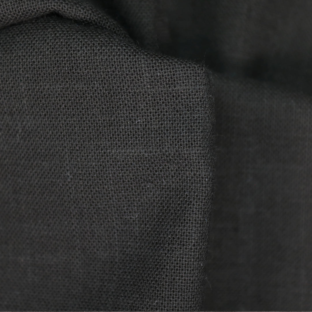 Sashiko Stoff Einfarbig - Schwarz