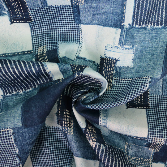 Sashiko Denim Nr.01 - Blau