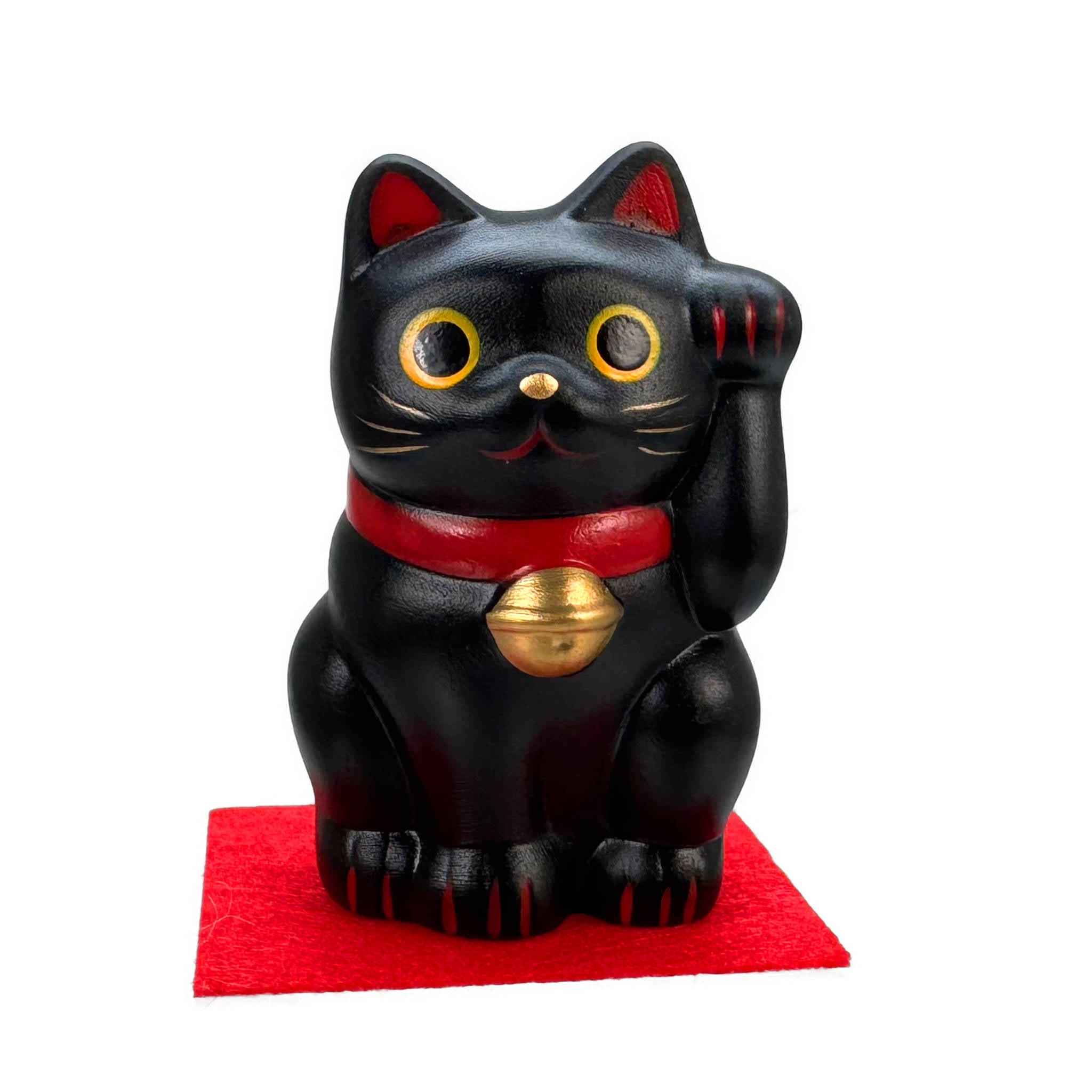 Glücksbringer Winkekatze - Schwarz - 7,5cm – Atelier Nuno