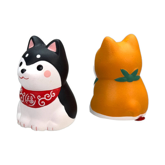 Glücksbringer Shiba Inu - Braun/Schwarz - 4,5cm
