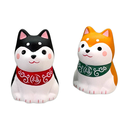 Glücksbringer Shiba Inu - Braun/Schwarz - 4,5cm