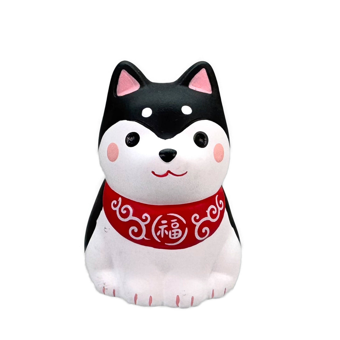 Glücksbringer Shiba Inu - Braun/Schwarz - 4,5cm