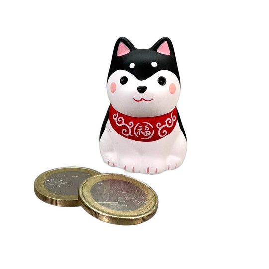 Glücksbringer Shiba Inu - Braun/Schwarz - 4,5cm