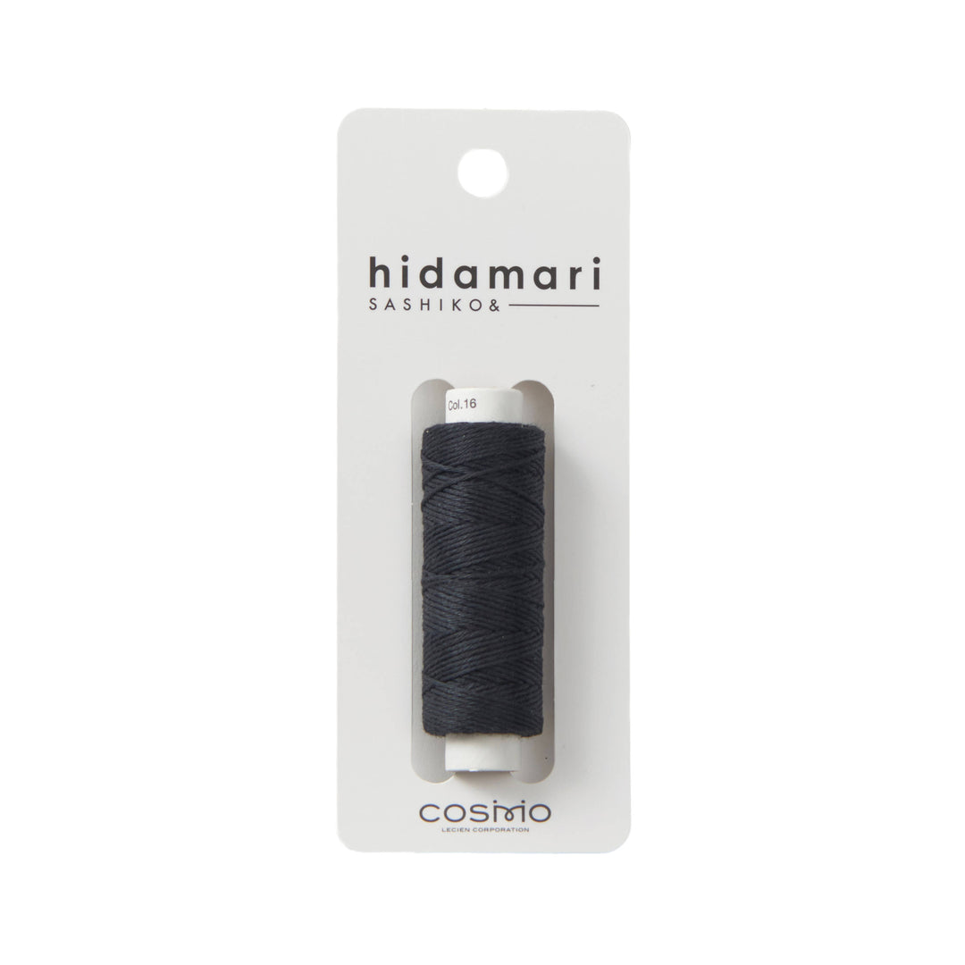 Hidamari Sashiko Garn - 16 schwarz