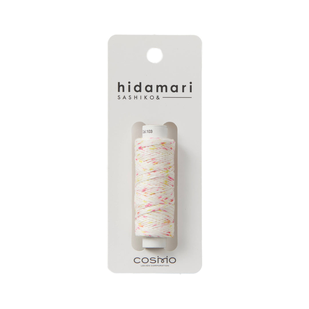 Hidamari Sashiko Garn - Kasuri - 103 pink gelb