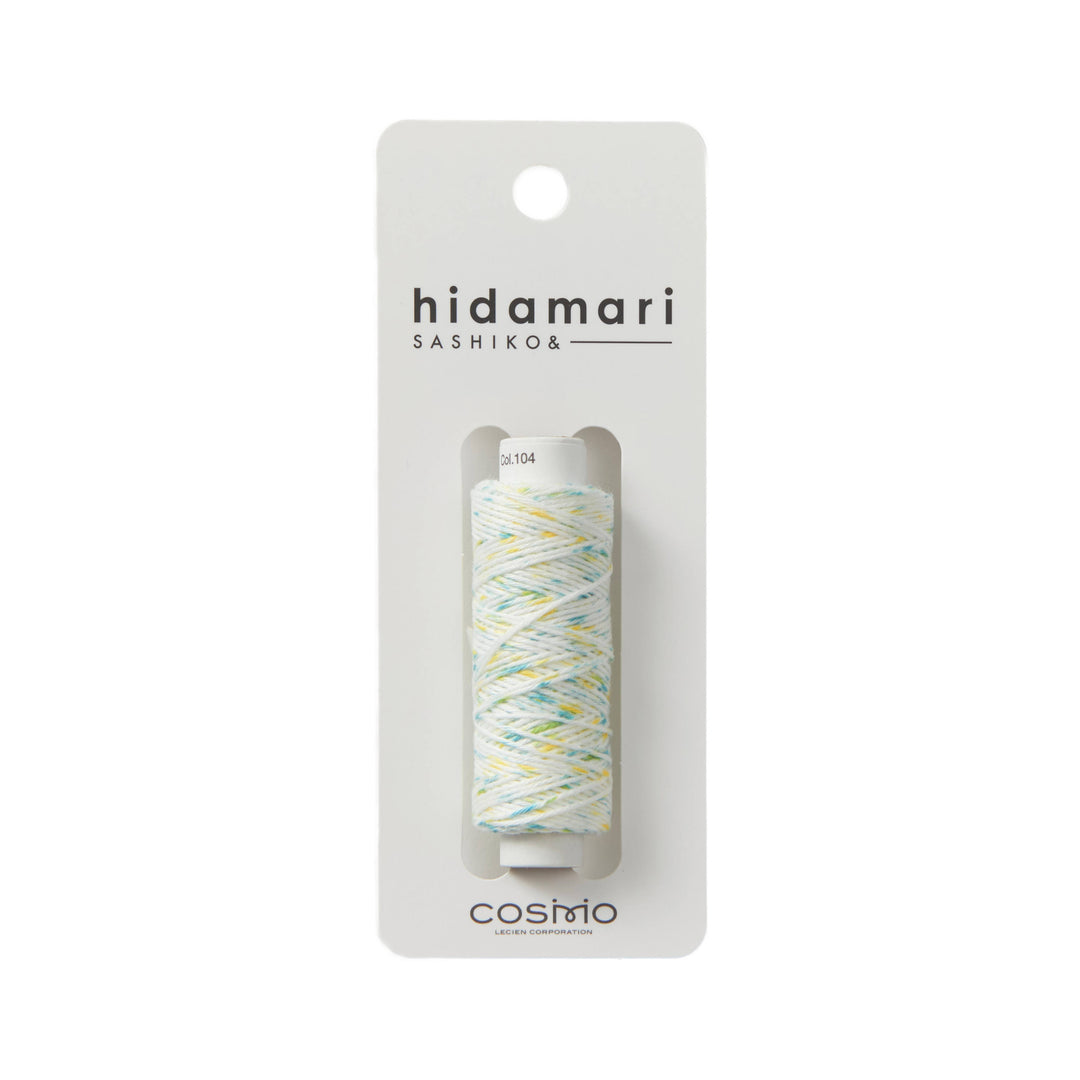 Hidamari Sashiko Garn - Kasuri - 104 grün gelb