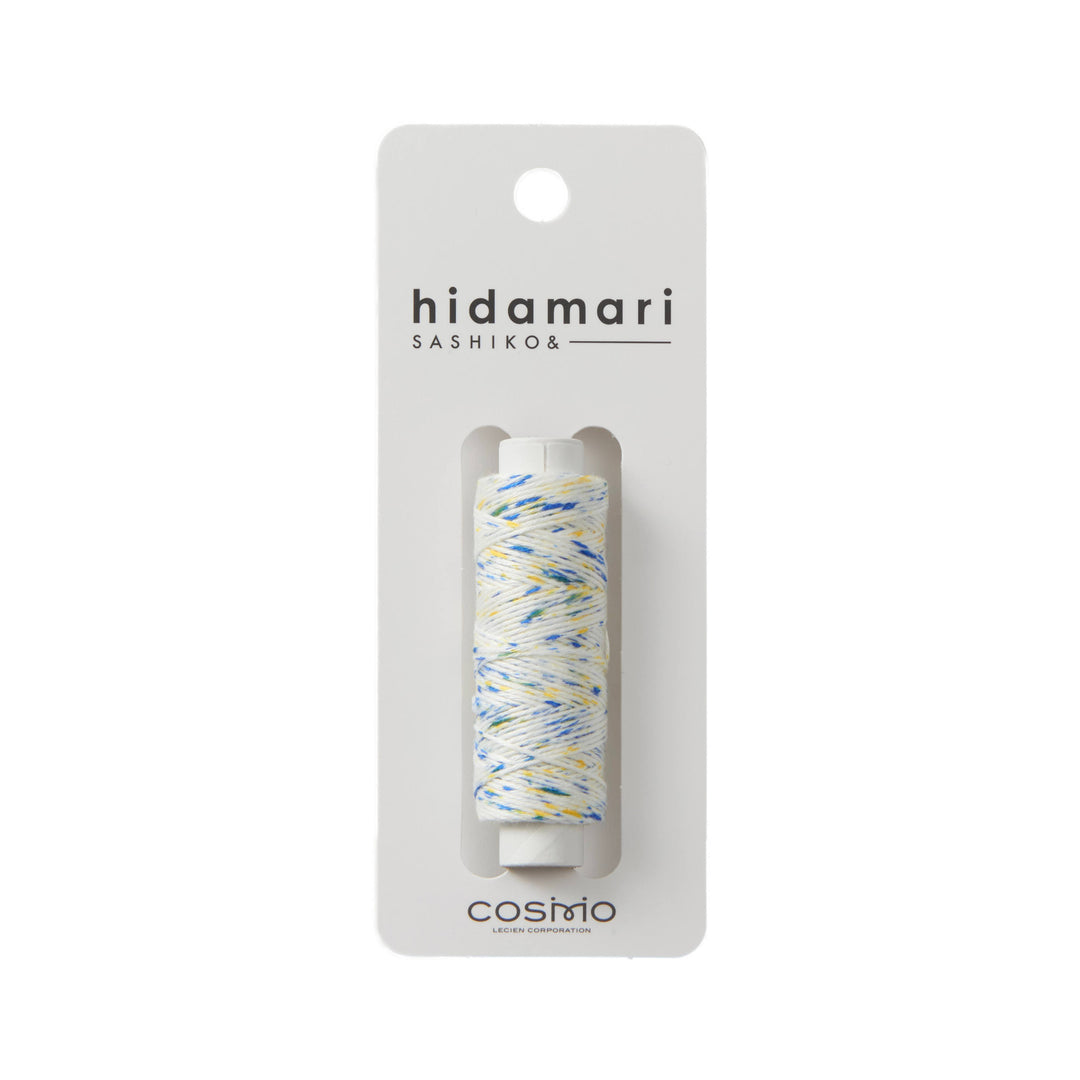 Hidamari Sashiko Garn - Kasuri - 105 blau gelb