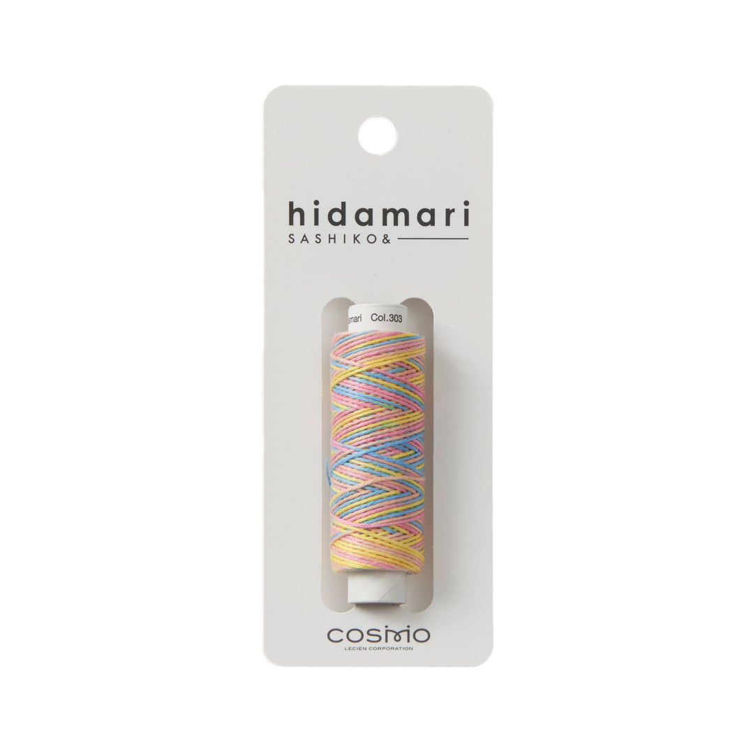 Hidamari Sashiko Garn - Multicolor - 303 gelb rosa