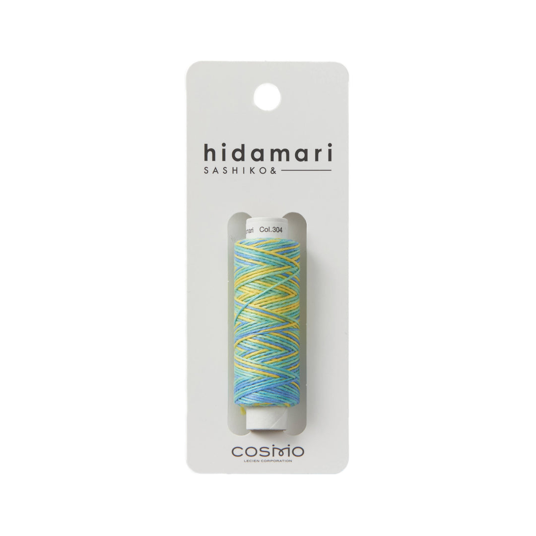 Hidamari Sashiko Garn - Multicolor - 304 gelb türkis