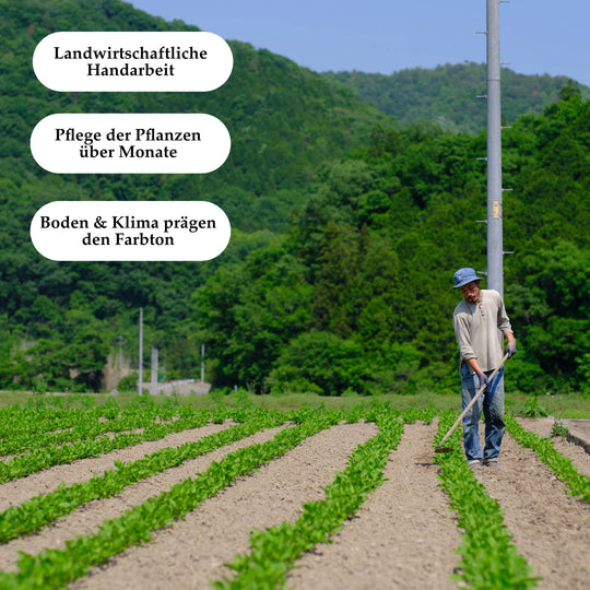 Indigo Sashiko Garn - handgefärbt - 03 kachiiro