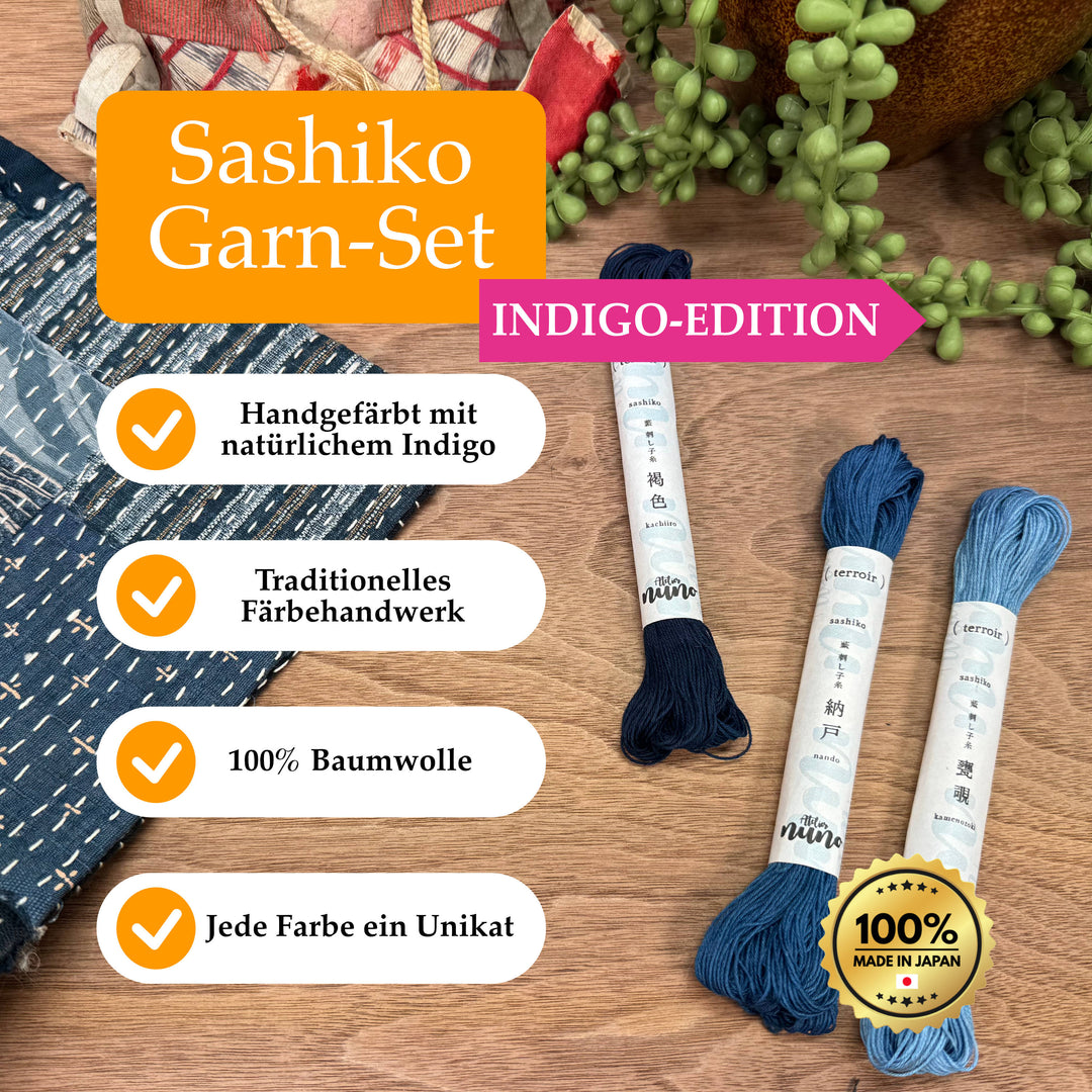 (terroir) Sashiko Garn-Set - Indigo Edition
