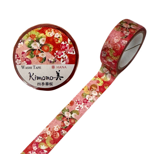 Washi-Tape - Kimono - Sakura & Asanoha