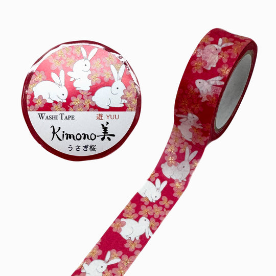 Washi-Tape - Kimono - Häschen & Sakura