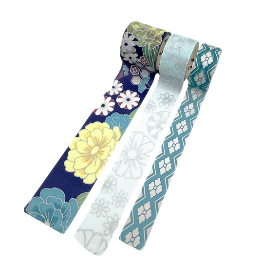 Washi-Tape Set - Kimono - Blau