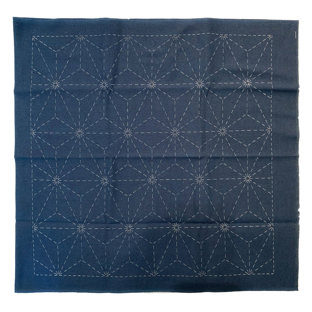Olympus Hana Fukin Sashiko Sampler - Asanoha Deep Blue