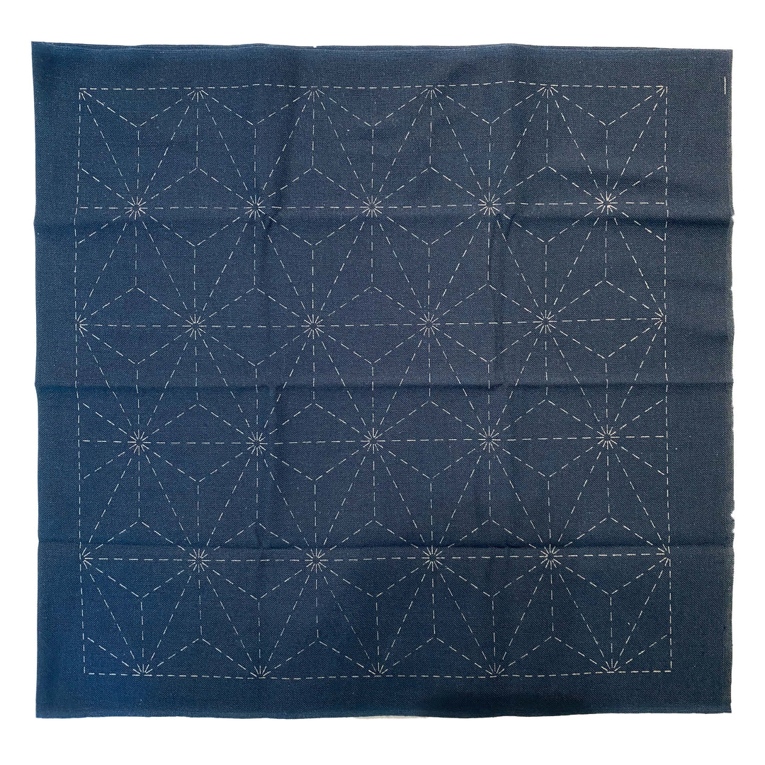 Olympus Hana Fukin Sashiko Sampler - Asanoha Deep Blue
