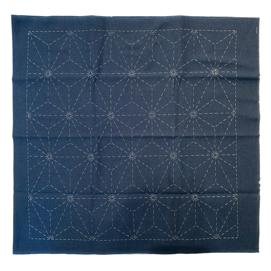 Olympus Hana Fukin Sashiko Sampler - Asanoha Deep Blue