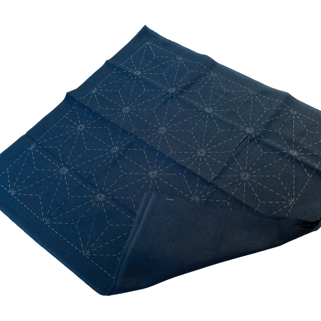 Olympus Hana Fukin Sashiko Sampler - Asanoha Deep Blue