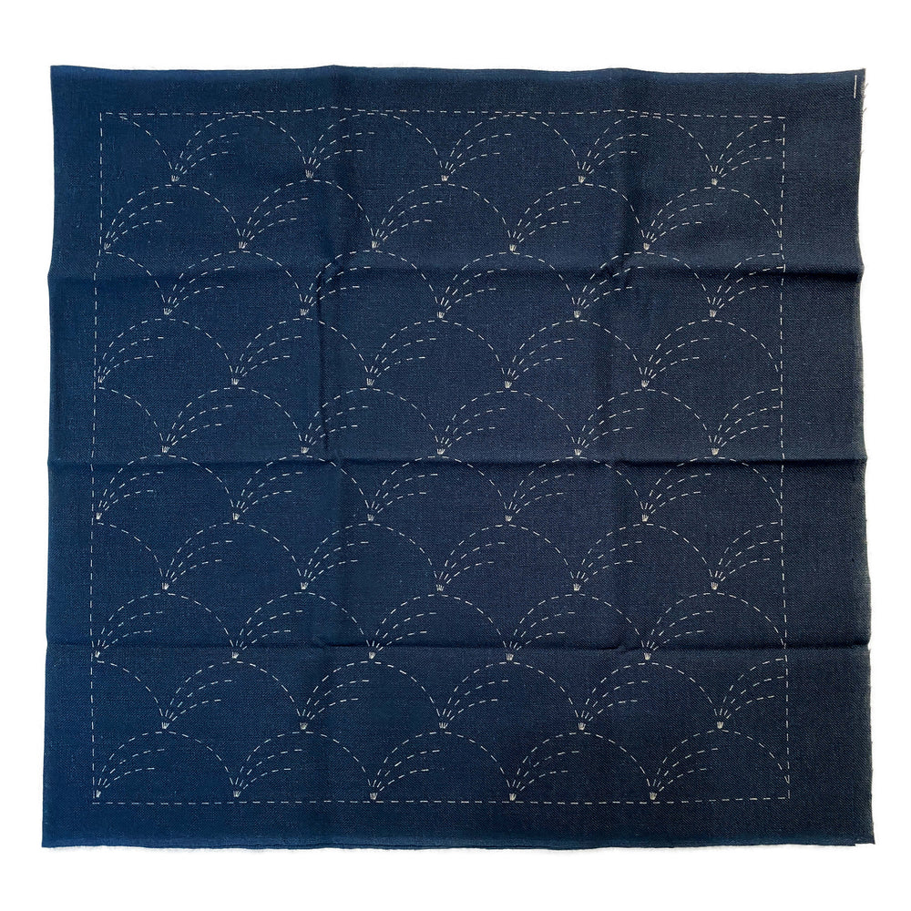Olympus Hana Fukin Sashiko Sampler - Nowaki Deep Blue