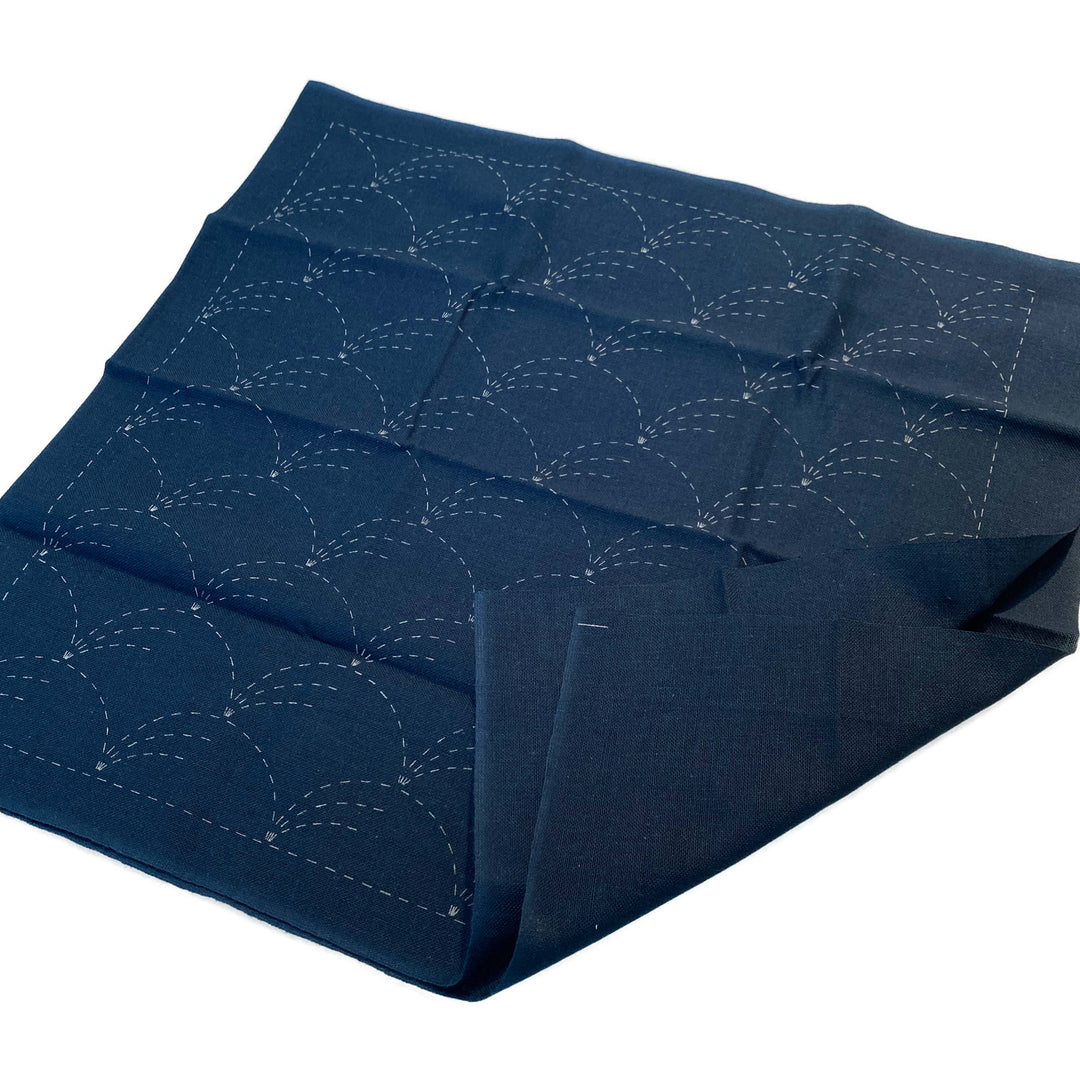 Olympus Hana Fukin Sashiko Sampler - Nowaki Deep Blue