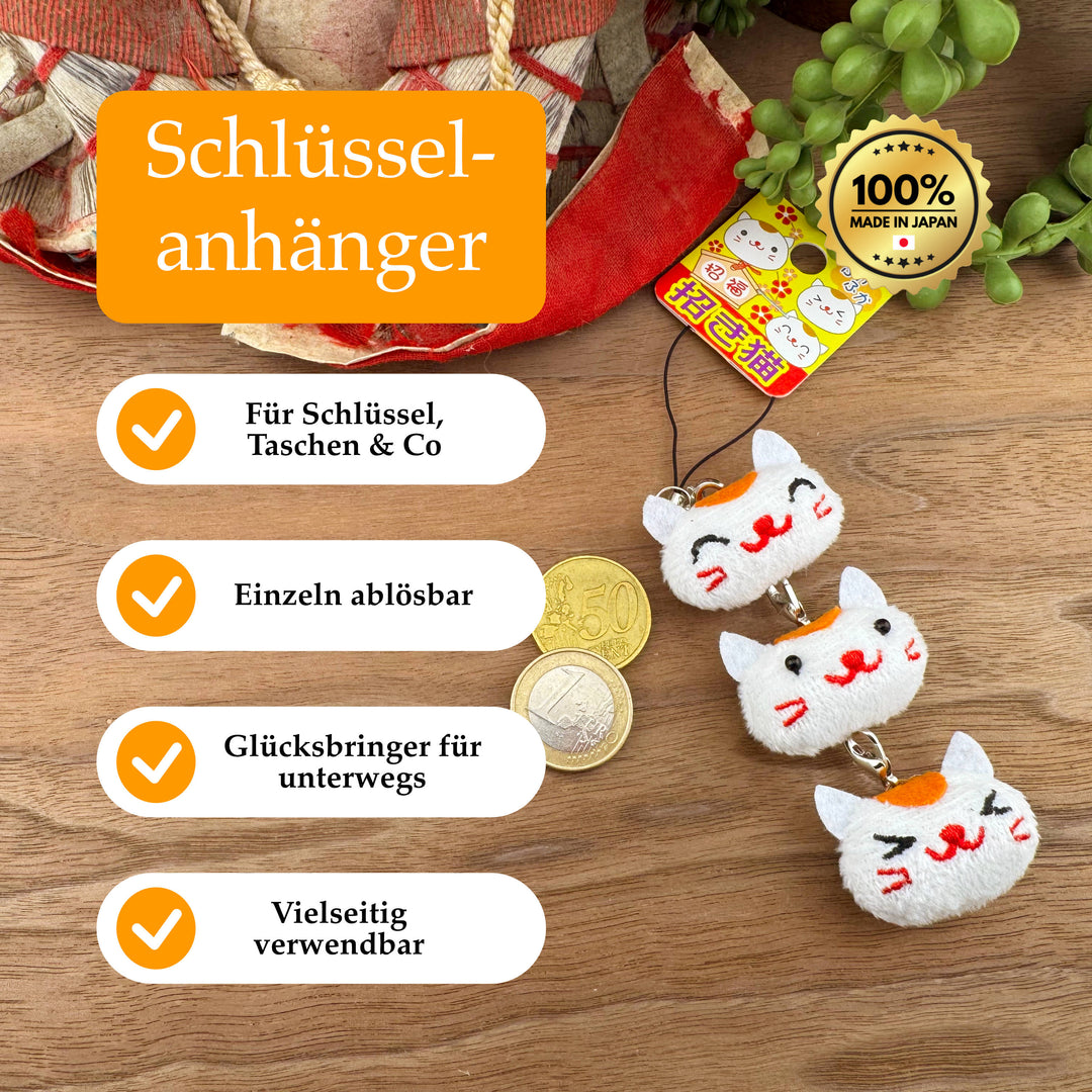 Schlüsselanhänger  – Maneki Neko - Girlande